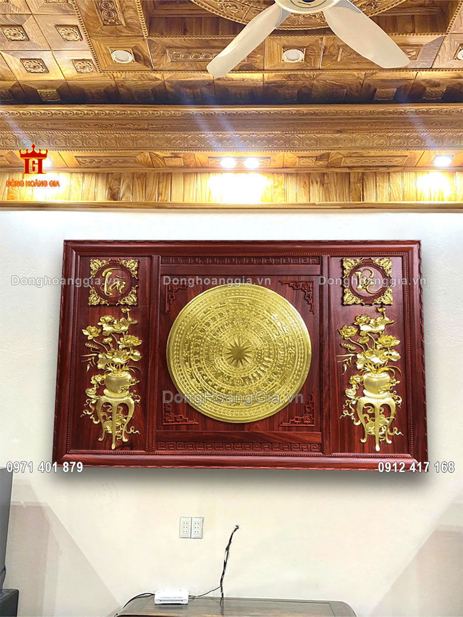 Đồng Hoàng Gia là địa chỉ chế tác tranh mặt trống đồng hoa sen uy tín